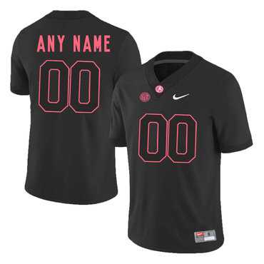 Men%27s Alabama Crimson Tide Black Customized College Football Jersey